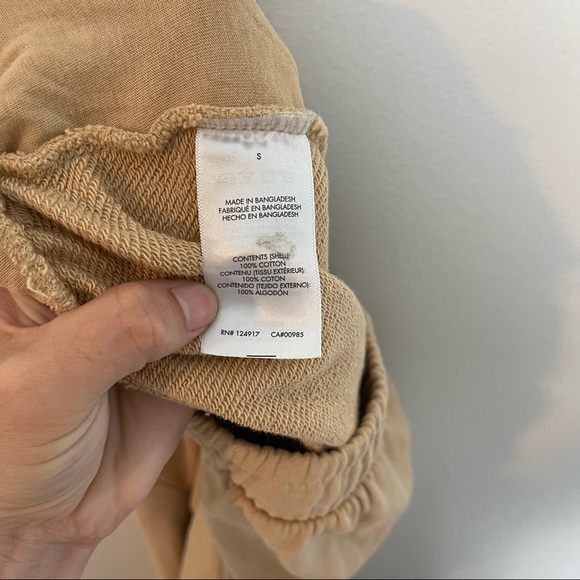 WEWOREWHAT- Sweatpant High-Waist Terry Tan Cotton Jogger Athleisure - Picture 8 of 9